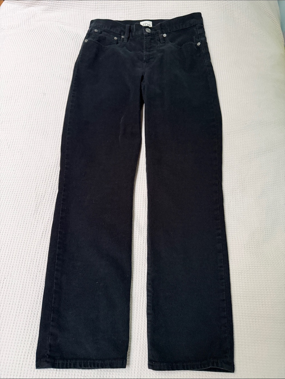 J. Crew sz 26 Vintage Slim Straight black fine-wale corduroy pants - classic